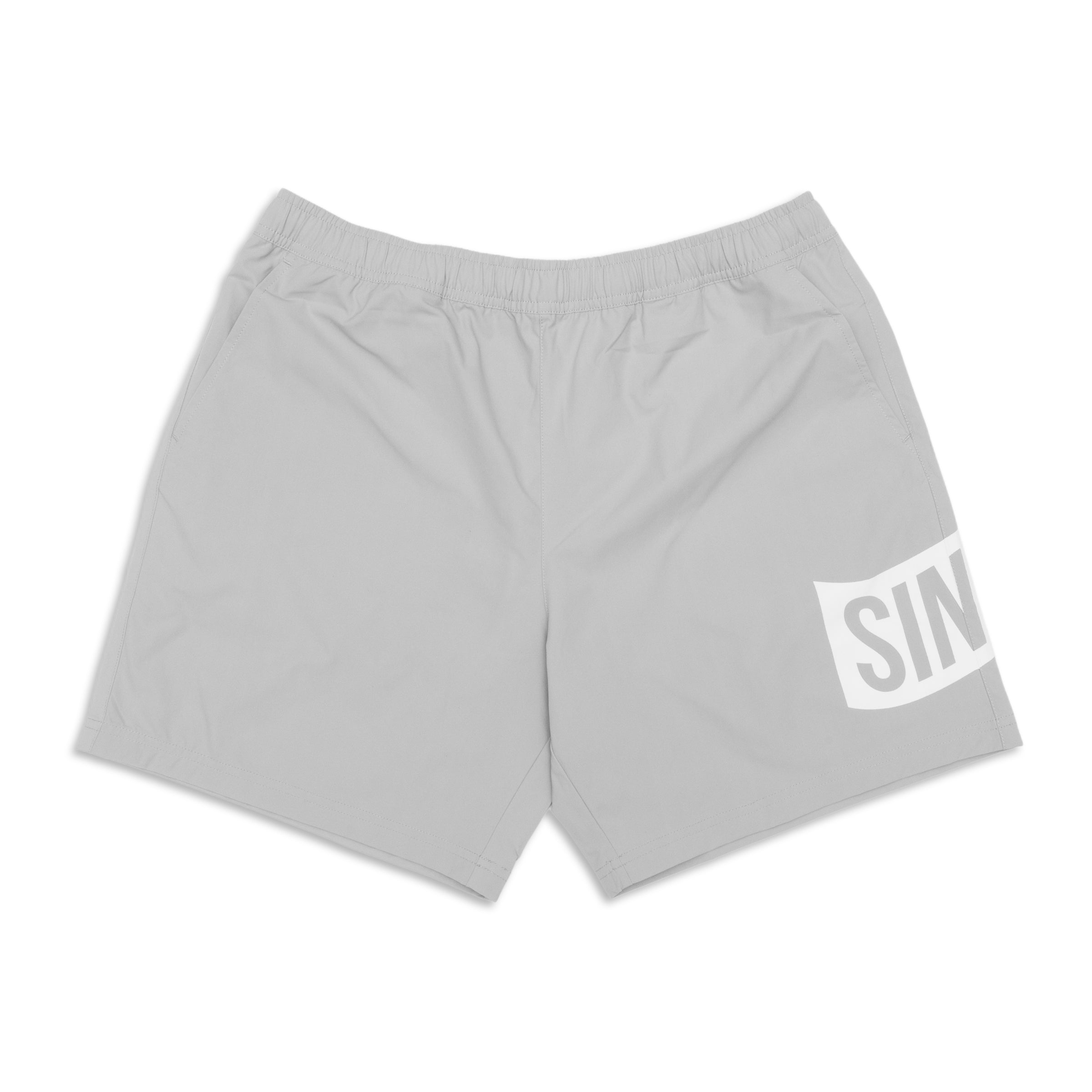 Smoke Grey Since Flag Side Print Every Day Shorts